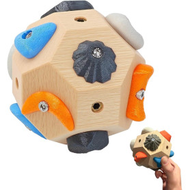 Aubzy Bloc de Bouldering Fabriqué à la Main – Balle d’Entraînement d’Escalade 3D, Entraîneur de Force de Poigne/Doigts, Portatif