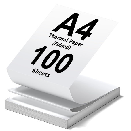Papier thermique A4, 100 feuilles - Compatible avec les imprimantes, séchage rapide, sans BPA - Pour documents, pages Web et pho
