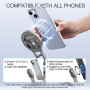 CAMOLOGEEK MG-05 Aluminium Support de téléphone magnétique pour iPhone 16 15 14 13 12 Pro Max Plus, avec Interface 1/4" et Patin