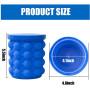 zalati Seaux à glaçons 2 en 1 en silicone portable pour whisky, cocktails, boissons