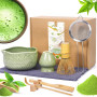 8 Pièces Matcha Kit, Cérémonie Matcha Set, Avec Fouet-Matcha,Bol Bec Verseur,Cuillere,Fouet,Support De Fouet,Tamis, Céramique Co