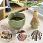 8 Pièces Matcha Kit, Cérémonie Matcha Set, Avec Fouet-Matcha,Bol Bec Verseur,Cuillere,Fouet,Support De Fouet,Tamis, Céramique Co