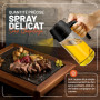 PORTENTUM 500 ml Spray huile cuisine 2 en 1 foncé anti-lumière de cuisson - Vaporisateur huile avec flacon de qualité alimentair