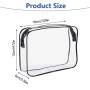 6 Pièces Trousse de Toilette Transparente, PVC Pochette de Voyage Avion Etanche avec Fermeture Éclair pour Homme et Femme - Sac 