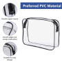 6 Pièces Trousse de Toilette Transparente, PVC Pochette de Voyage Avion Etanche avec Fermeture Éclair pour Homme et Femme - Sac 