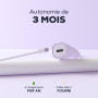 NEOSONIC® - Brosse à Dents Électrique Sonique Autonomie 3 Mois - 15 Modes - Rechargeable USB-C - Minuterie 2 Min - 2 Têtes Inclu