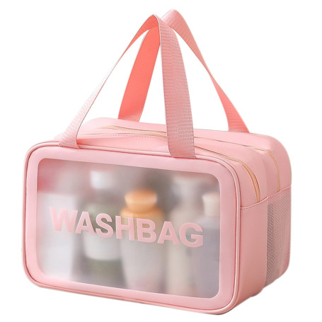 Trousse De Toilette Voyage,Trousse De Toilette Transparente,Séparation Sèche et Humide Trousses Etanche avec Poignée à Fermeture