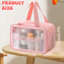 Trousse De Toilette Voyage,Trousse De Toilette Transparente,Séparation Sèche et Humide Trousses Etanche avec Poignée à Fermeture