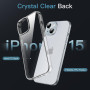 JETech Coque pour iPhone 15 6,1 Pouces, Anti-Jaunissement Étui de Protection Antichoc, Housse Anti-Rayures Dos Transparente (Tra