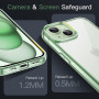 JETech Coque pour iPhone 15 6,1 Pouces, Anti-Jaunissement Étui de Protection Antichoc, Housse Anti-Rayures Dos Transparente (Ver