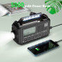 Radio Dab/FM Portable, Solaire Dynamo 5000mAh, Manivelle Solaire, Survie Dab de Solaire Chargeur USB avec Alarme SOS d'urgence, 