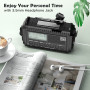 Radio Dab/FM Portable, Solaire Dynamo 5000mAh, Manivelle Solaire, Survie Dab de Solaire Chargeur USB avec Alarme SOS d'urgence, 