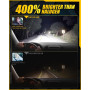 KATUR Ampoule H7 LED 20000LM +400% Lumière, 6000K Blanc Anti Erreur Extrêmement Brillant 100W Ampoule H7 LED pour Voiture(Pack d