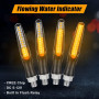 URAQT 4PCS Indicateurs de Moto, Flowing Mode Clignotants Lumières Indicateurs de Tournage de Moto, 12V 12 LED Universels Étanche