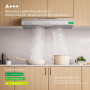 Soonye Hotte Aspirante 60cm Classe A+++, Hotte Cuisine,220 m³/h,Moteur sans balais,Évacuation ou Recyclage,Filtre au Charbon Inc