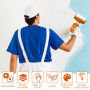 KBIBCK Brosse Roulante de Réparation Murale, 500g Retouche Peinture Blanc Mur, Brosse à Rouleau avec Pâte de Réparation Murale, 