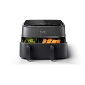Philips Airfryer Série 3000 - Air Fryer Double Panier, 9L, Technologie RapidAir, jusqu'à 90% de matières grasses en moins, Econo