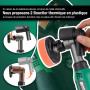 BATOCA S6 Mini Polisseuse Sans fil,Kit Professionnel pour Détail et l'entretien de Peinture,12V Polissage Voiture,Machine à Poli