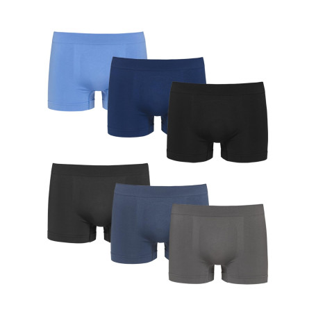 Lot de 6 boxers en lycre sans couture invisible pour homme