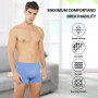 Lot de 6 boxers en lycre sans couture invisible pour homme