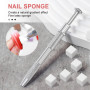 Qufiiry 100 PCS Nail Art Éponge dégradé, Avec Pince Métallique,Eponge Babyboomer Ongle,Utilisé pour Vréer une Variété de Motifs 