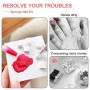 Qufiiry 100 PCS Nail Art Éponge dégradé, Avec Pince Métallique,Eponge Babyboomer Ongle,Utilisé pour Vréer une Variété de Motifs 