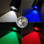 Alonefire SV96 RGBW 4 Couleurs Multicolore LED Lampe Torche Rechargeable USB C Blanc Vert Lumière Bleue, Lampe de Poche Rouge St