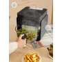 CREATE/AIR FRYER STUDIO CRYSTAL/Friteuse sans huile 4,2 L avec vaporisateur d’eau noir/Capacité 5-6 portions, 6 programmes, plat