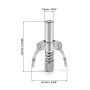 QWORK® Embout Pompe à Graisse, 1/8" NPT 10000 PSI Double Poignée Coupleur G, Adapté aux Graisseurs Standard M6/M8/M10/M12/M14