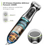 Bonsenkitchen Mixeur Plongeant, 4-en-1 Mixeur Plongeur Multifonction 1000W, 20 Vitesse Réglable, avec Fouet, Hachoir de 500ml et