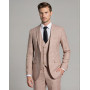 Solovedress Costume pour homme 3 pièces classique à carreaux pour homme, veste, pantalon, gilet pour mariage et affaires