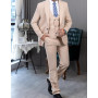 Solovedress Costume pour homme 3 pièces classique à carreaux pour homme, veste, pantalon, gilet pour mariage et affaires