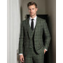 Solovedress Costume pour homme 3 pièces classique à carreaux pour homme, veste, pantalon, gilet pour mariage et affaires