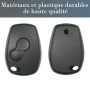 SUPALAN Coque Clé 1 pièces 2 Boutons Compatible pour Dacia Duster Sandero Stepway Logan Lodgy Dokker, TéLéCommande Coque Voiture