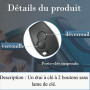 SUPALAN Coque Clé 1 pièces 2 Boutons Compatible pour Dacia Duster Sandero Stepway Logan Lodgy Dokker, TéLéCommande Coque Voiture