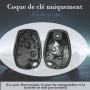 SUPALAN Coque Clé 1 pièces 2 Boutons Compatible pour Dacia Duster Sandero Stepway Logan Lodgy Dokker, TéLéCommande Coque Voiture