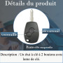 SUPALAND Coque Clé 2 pièces 2 Boutons Compatible pour Dacia Duster Sandero Logan Lodgy Renault Modus Clio Kangoo Twingo pour Ope