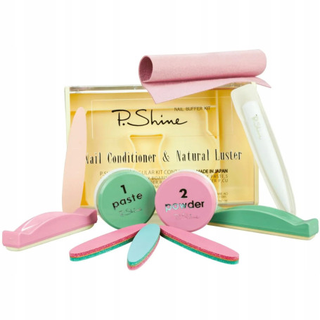 ‎P-Shine Kit de Manucure Japonaise Professionnel avec Soin et Instructions pour les Ongles Endommagés