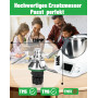 LUNEKUCK Couteau pour Thermomix TM5 TM6 Couteaux de Remplacement avec Joint pour Vorwerk Thermomix TM5 Lame de Rechange Acier In