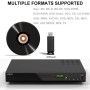 Lecteur DVD Blu Ray pour Téléviseur, LP-100 Lecteur CD Multizone Système PAL NTSC Intégré avec Sortie Coaxiale AV HDMI Entrée US