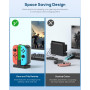 FYOUNG 4 en 1 Chargeur pour Compatible avec Joy Con pour Switch & OLED Model, Station de Charge pour Pro Manettes