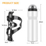 Ainiv Porte Bidon de Vélo avec Gourde Vélo 750ML, Bidon de Sport de Haute Qualité sans BPA, Blanc