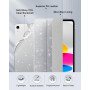 MoKo Coque pour iPad (A16) 11e Génération 11 Pouces 2025/iPad 10e Gén 10,9" 2022, Étui Scintillant, Housse avec Coque Arrière en