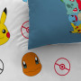 Pokémon Power Parure de lit Enfant | 100% Coton | Oeko-TEX | Housse de Couette 140x200 cm + Taie d'oreiller 63x63 cm | Imprimé R