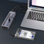 Tccmebius Hub USB Alimenté à 10 Ports Aluminium USB 3.0 Data Hub avec Interrupteur Séparé LED, Adaptateur d'alimentation 12V/3A,