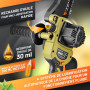 GRÜNTEK Mini Tronçonneuse à Batterie Scie Tronconneuse Électrique Sans Fil Brushless Élagueuse de Jardin avec 2 Batteries, 2 Cha