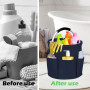 Panier De Nettoyage en Tissu Oxford, Organiseur De Nettoyage Multi-Poches, Rangement Produits Menagers Pliable, Sac De Nettoyage