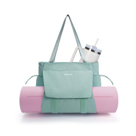 Sac Porte Tapis de Yoga, Sac de Sport Grand Format Type Tote Unisexe, Fermeture Éclair, Poche Imperméable pour Affaires Mouillée