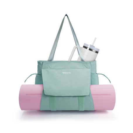 Sac Porte Tapis de Yoga, Sac de Sport Grand Format Type Tote Unisexe, Fermeture Éclair, Poche Imperméable pour Affaires Mouillée