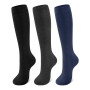 CLOSEMATE 3 Paires Chaussettes Hautes Femme 35-38 39-42 en 80% Coton Doux en Blanc Noir Gris Bleu Respirantes Élastiques pour Sp